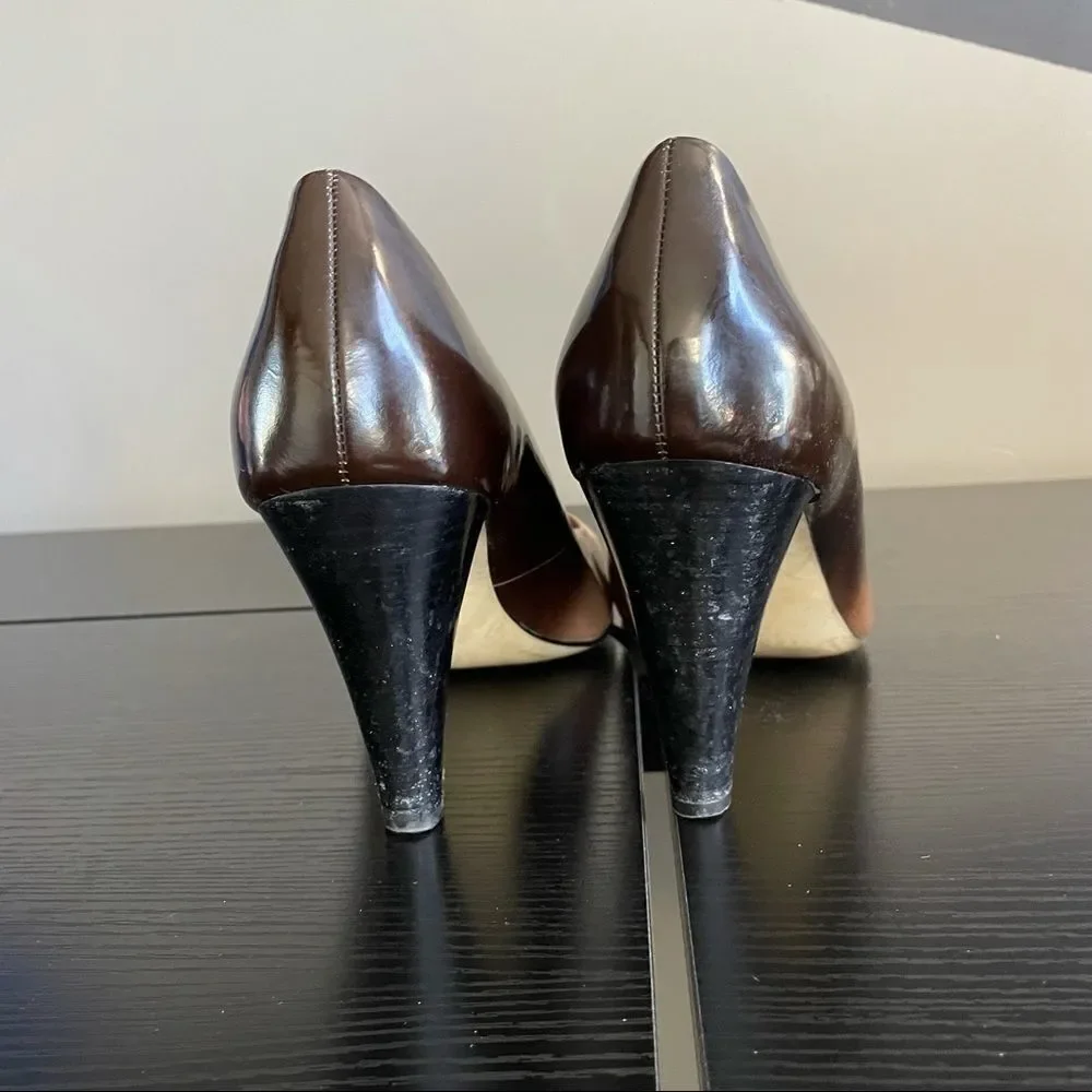 Franco Sarto Dublin Ombré Caramel to Rich Brown Leather Pump, 10 - Picture 13 of 14